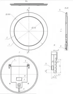 Зеркало La Fenice Terra FNC-02-TER-C-65 бежевое матовое 65 см